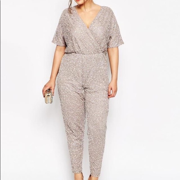 ASOS Pants - ASOS Premium Kimono Sequin Jumpsuit